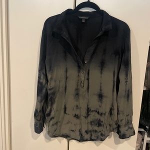 Long sleeve half button down